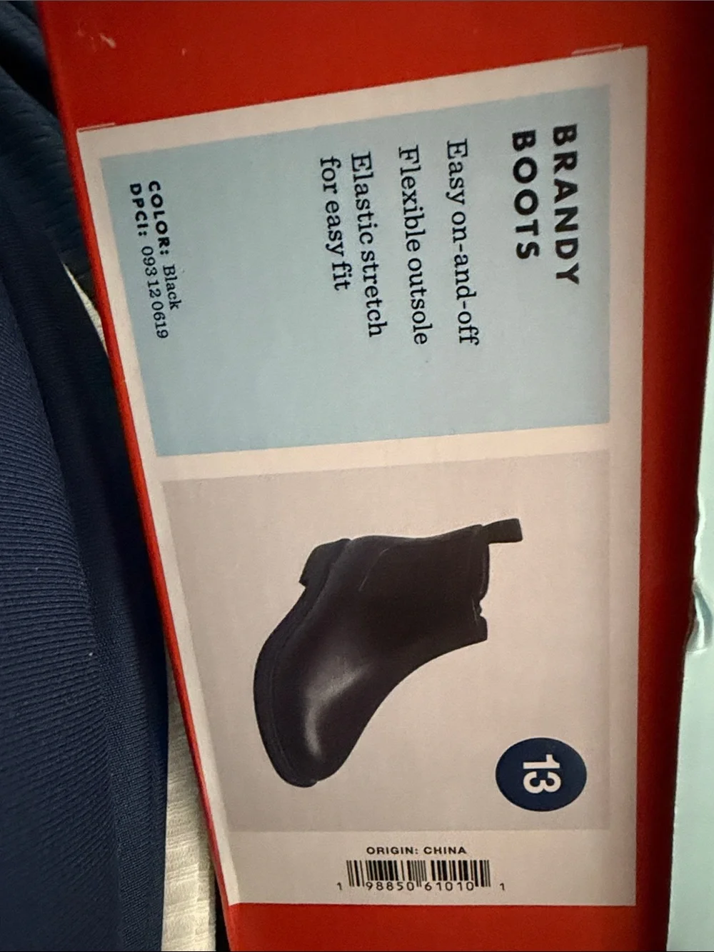 Cat & Jack black Kids Shoe Box size 13